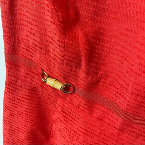 Tahari by Arthur S Levine Orange Sheath Dress Size 16 - Picture 6 of 16